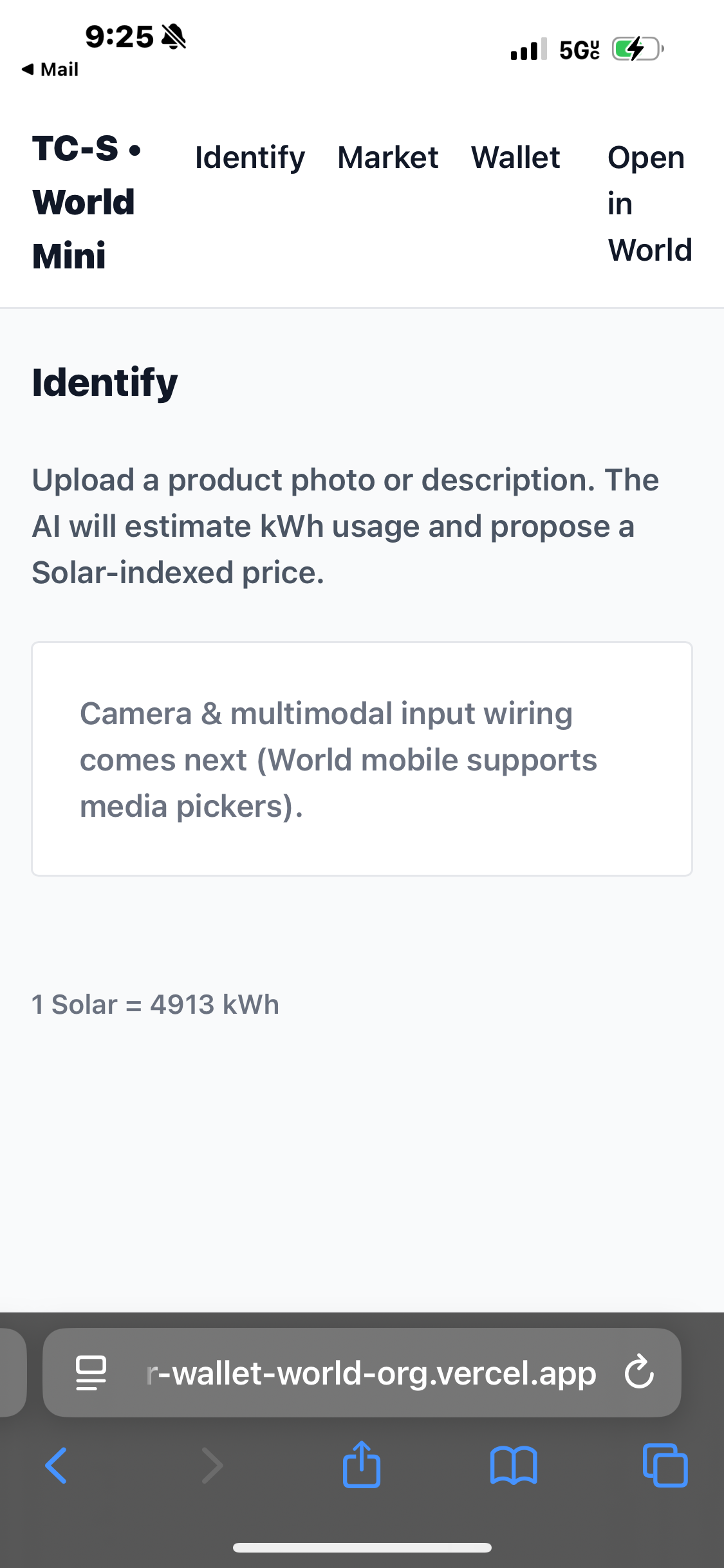 Identify Section - Upload Products